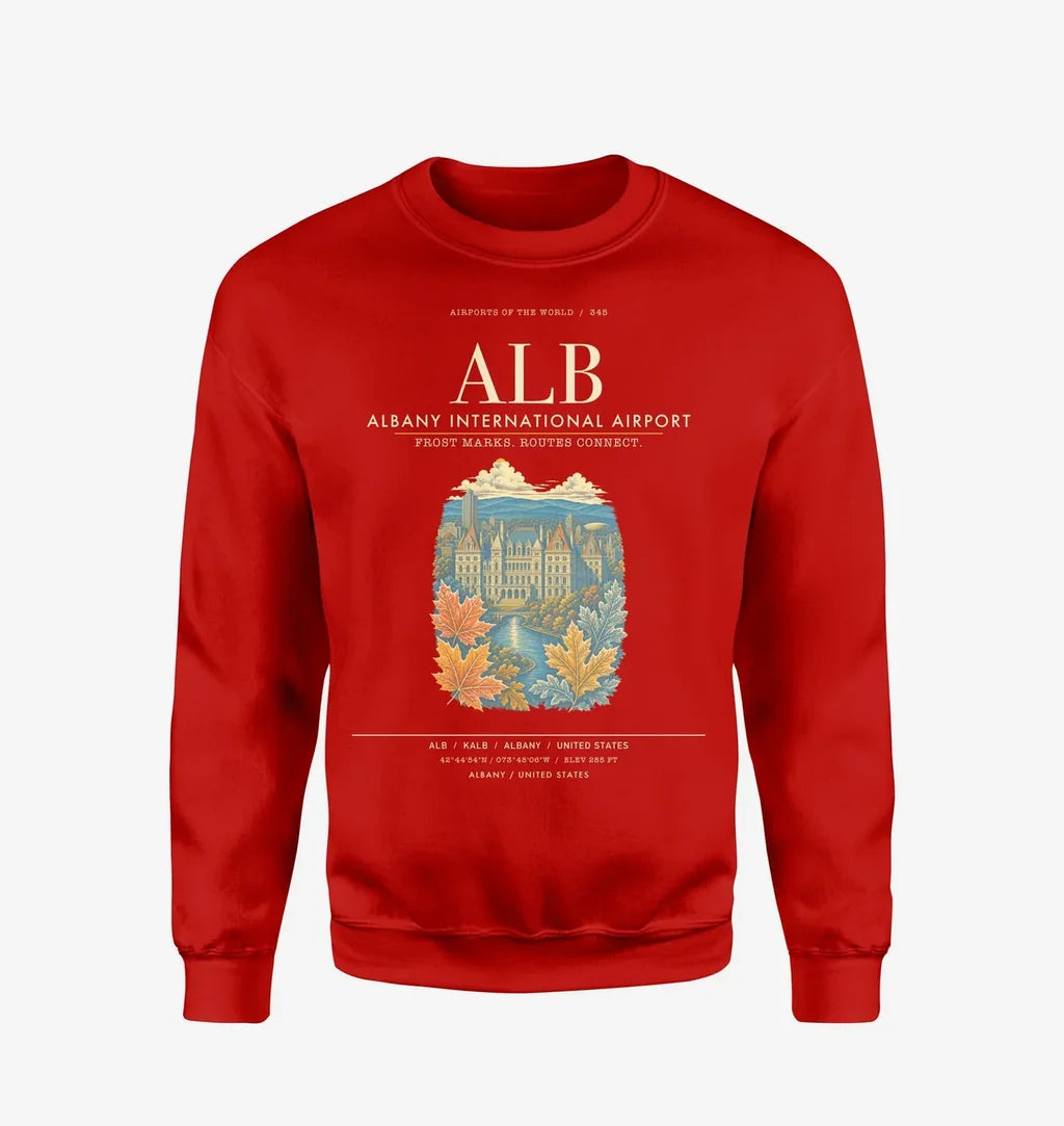 Albany International Airport ALB Sweatshirt - Red