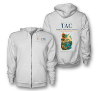 Thumbnail for Tacloban Airport (TAC) design on white premium zipped hoodie