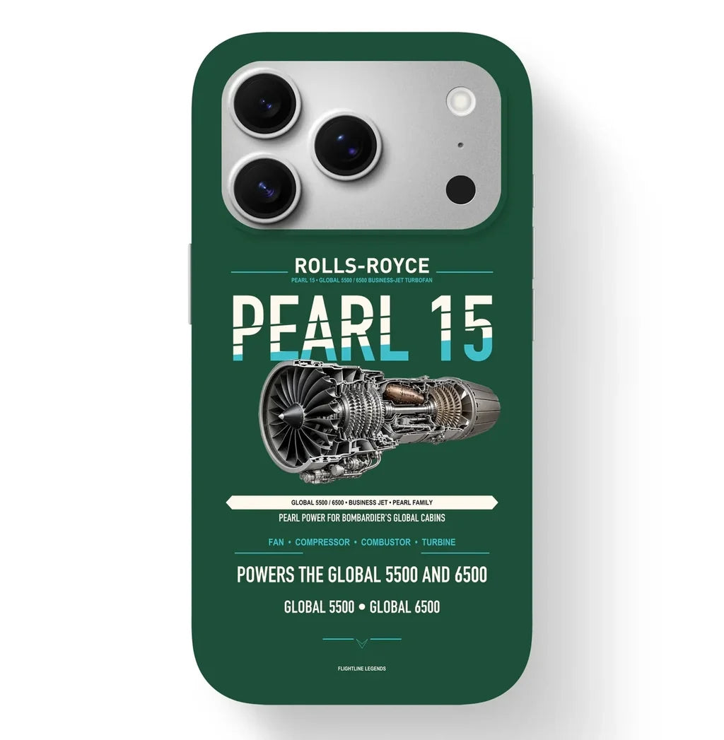PEARL 15 Case design on dark green iphone case
