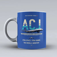 Thumbnail for ACJ350 Mug design on blue airbus