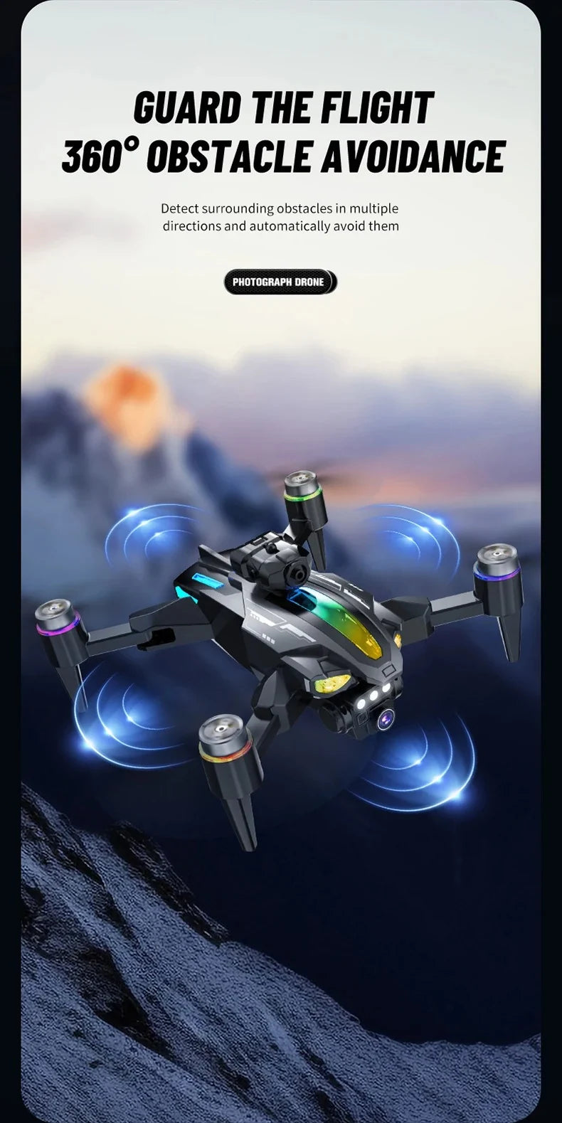 Multi-Rotor Quadcopter: Mini Brushless Drone with Dual Cameras, Obstacle Avoidance & ESC - view 13