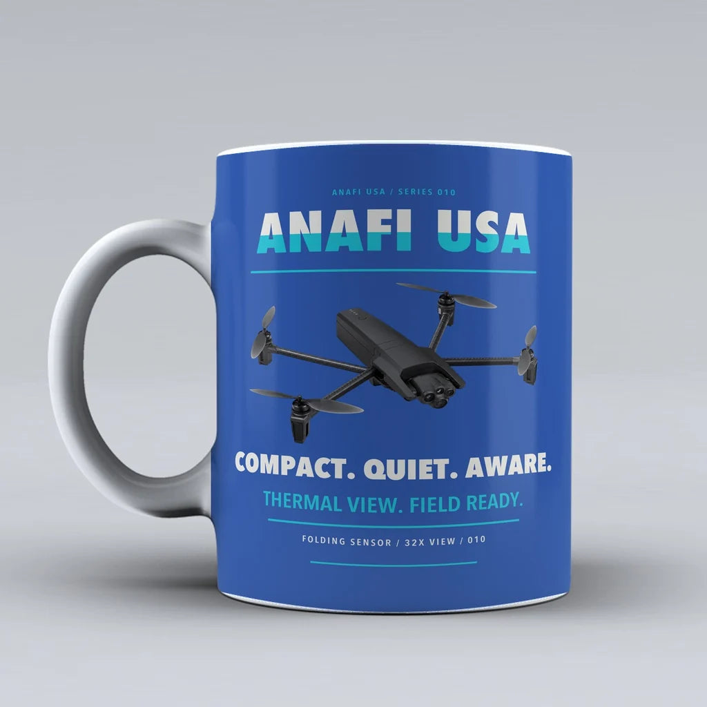 ANAFI USA Mug design on blue parrot
