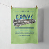 Thumbnail for CONWAY design on light green towel