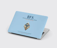 Thumbnail for Belfast International Airport (BFS) design on light blue MacBook case