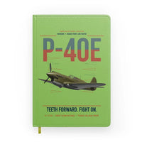 Thumbnail for P-40E Warhawk design on light green notebook
