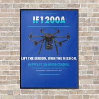Thumbnail for Inspired Flight IF1200A vertical canvas print - framed - blue background