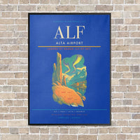 Thumbnail for Alta Airport ALF - Canvas Framed - Blue