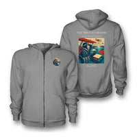 Thumbnail for VINTAGE G4337 - The Mirage Chaser - Premium Zipped Hoodie design on gray