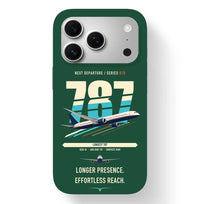 Thumbnail for Boeing 787-10 Dreamliner design on dark green magsafe iphone case
