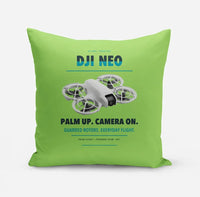 Thumbnail for DJI Neo design on light green pillow