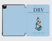 Thumbnail for Dubrovnik Ruđer Bošković Airport (DBV) design on light blue ipad tablet case