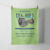 Thumbnail for CF6-80E1 design on light green towel