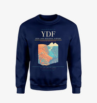 Thumbnail for Deer Lake Regional Airport (YDF) design on navy blue sweatshirt