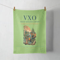 Thumbnail for Växjö Småland Airport (VXO) design on light green towel