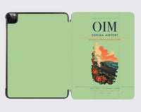 Thumbnail for Oshima Airport (OIM) design on light green ipad tablet case