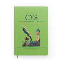 Thumbnail for Cheyenne Regional Airport (CYS) design on light green notebook