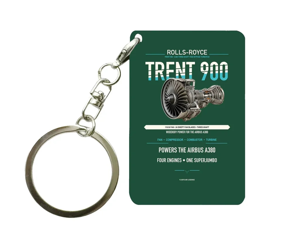TRENT 900 Key Chain design on dark green key chain