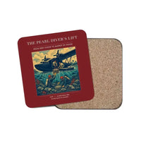 Thumbnail for The Pearl Diver's Lift - Designed Coasters design on dark red 1-piece