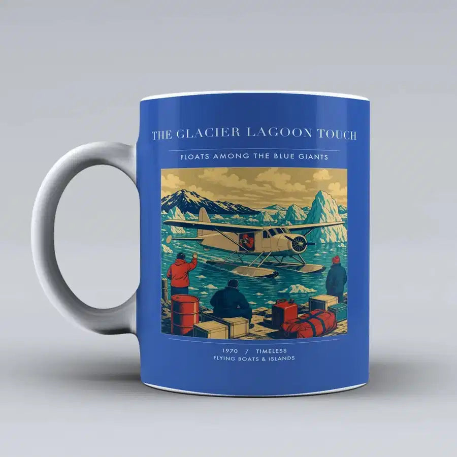 VINTAGE G4349 - The Glacier Lagoon Touch - Ceramic Mug design on blue