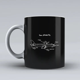 How Planes Fly Ceramic White Mugs