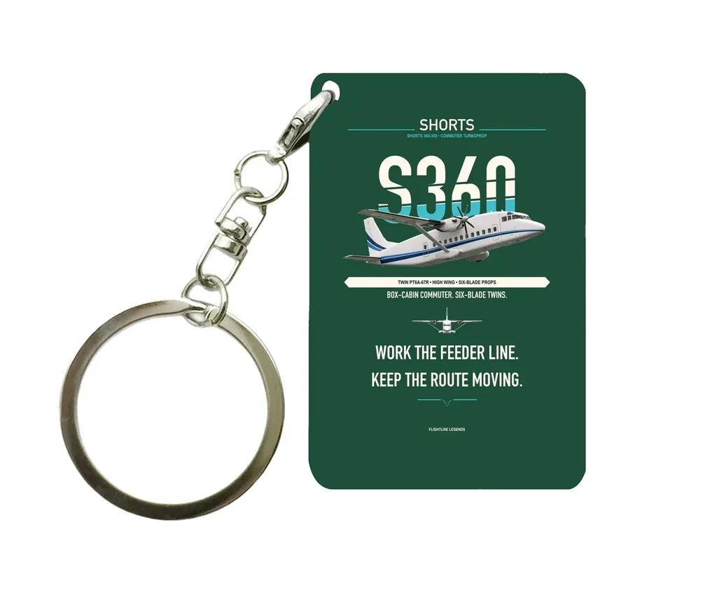 Shorts 360-300 Key Chain design on dark green key chain