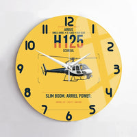 Thumbnail for Airbus H125 design on yellow no frame wall clock