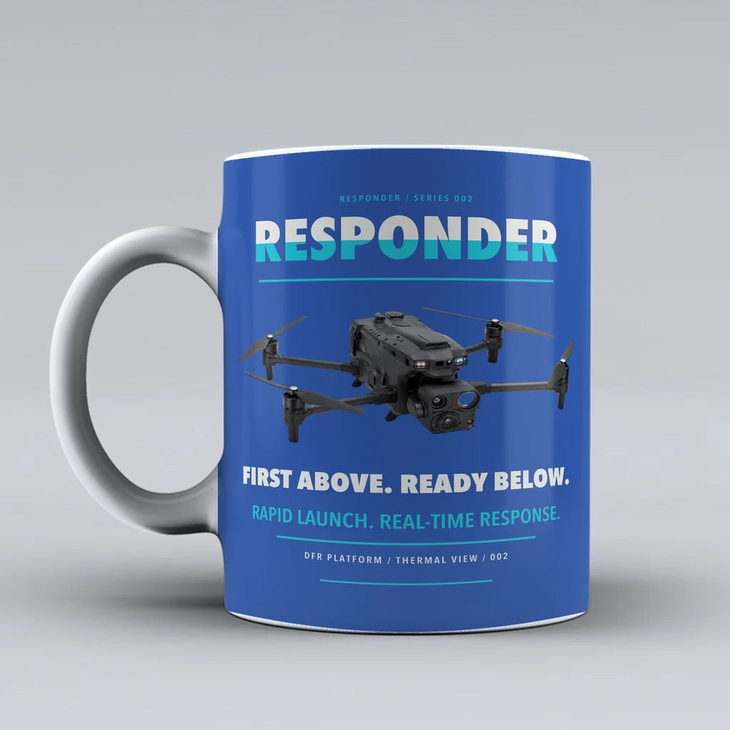 Responder Mug design on blue brinc