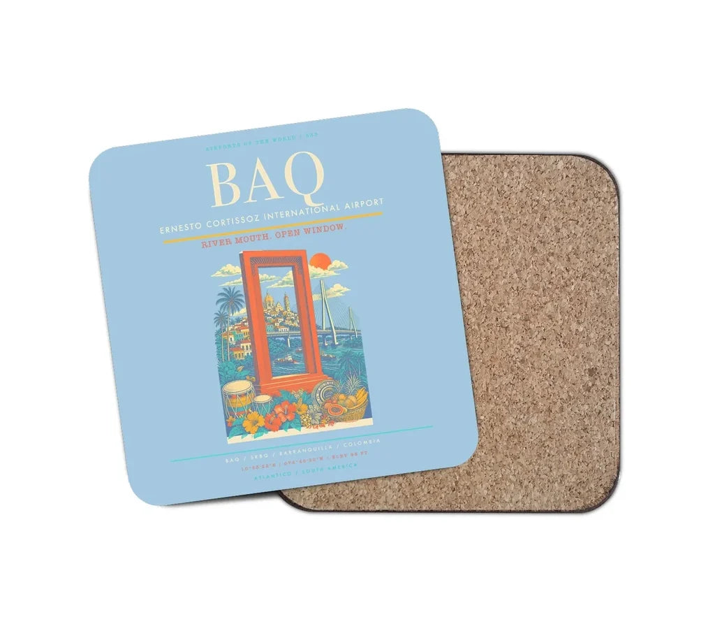Ernesto Cortissoz International Airport BAQ Coaster 1-Piece - Light Blue