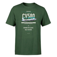 Thumbnail for Convair 580 design on dark green single side