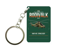 Thumbnail for Denel Rooivalk Mk 1F design on dark green designed key chain, double-side print