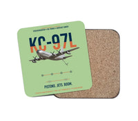 Thumbnail for KC-97L STRATOFREIGHTER design on light green 1 piece coaster