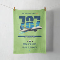Thumbnail for Boeing 787-8 Dreamliner design on light green towel
