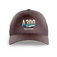 Thumbnail for Airbus A300-600R design on brown printed hat