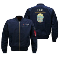 Thumbnail for Elko Regional Airport (EKO) design on blue bomber jacket