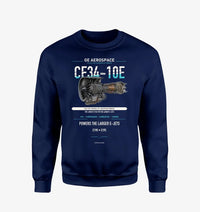 Thumbnail for CF34-10E design on navy blue sweatshirt