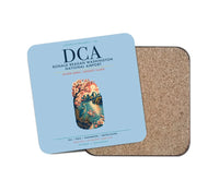 Thumbnail for Ronald Reagan Washington National Airport (DCA) design on light blue 1 piece coaster
