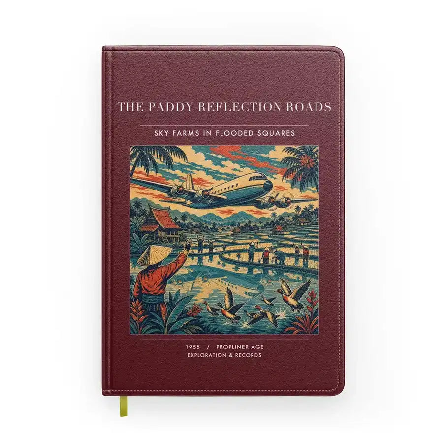 VINTAGE G4497 - The Paddy Reflection Roads - Designed Notebooks design on darkred