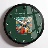 Thumbnail for VINTAGE G4114 - The Terrace Spotters - Designed Wall Clocks design on darkgreen framed