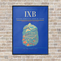 Thumbnail for Bagdogra International Airport IXB — Siliguri vertical canvas print - framed - blue background