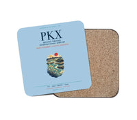 Thumbnail for Beijing Daxing International Airport (PKX) design on light blue 1 piece coaster