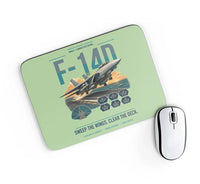 Thumbnail for F-14D Tomcat design on light green rectangle mouse pad