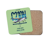 Thumbnail for Cessna T210N Centurion design on light green 1 piece coaster