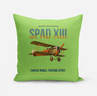 Thumbnail for SPAD XIII design on light green pillow