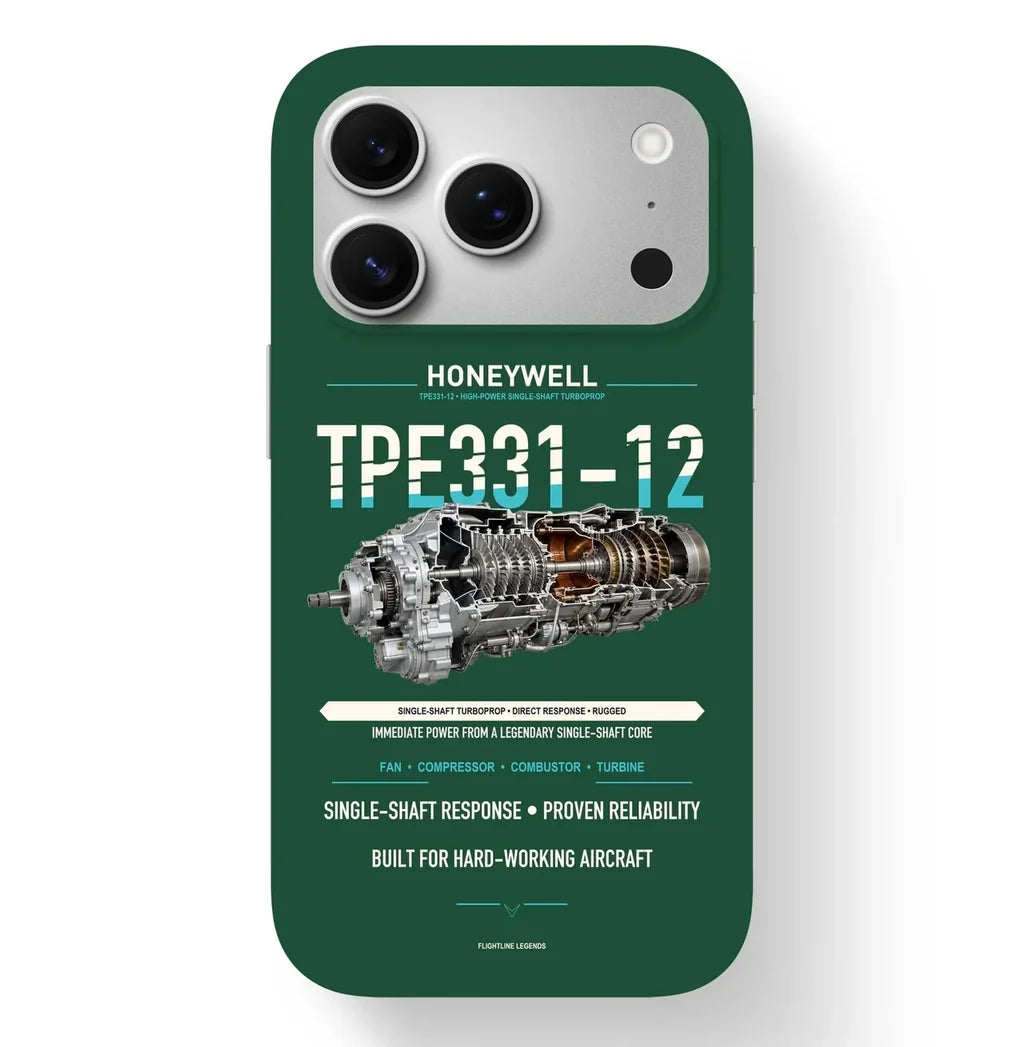 TPE331-12 Case design on dark green iphone case