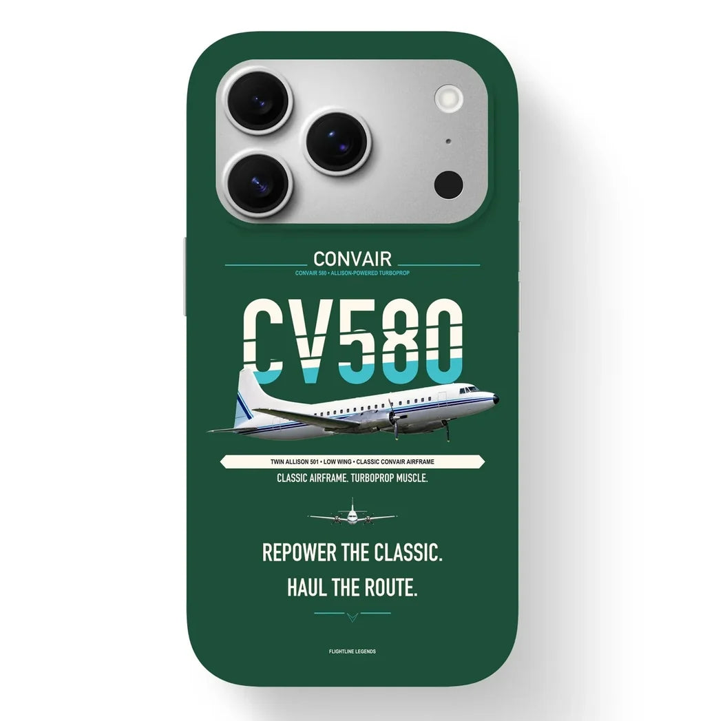 Convair 580 Case design on dark green iphone case