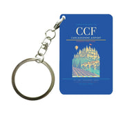 Thumbnail for Carcassonne Airport (CCF) design on blue key chain