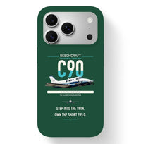 Thumbnail for Beechcraft King Air C90 design on dark green magsafe iphone case, for iPhone 17 Pro