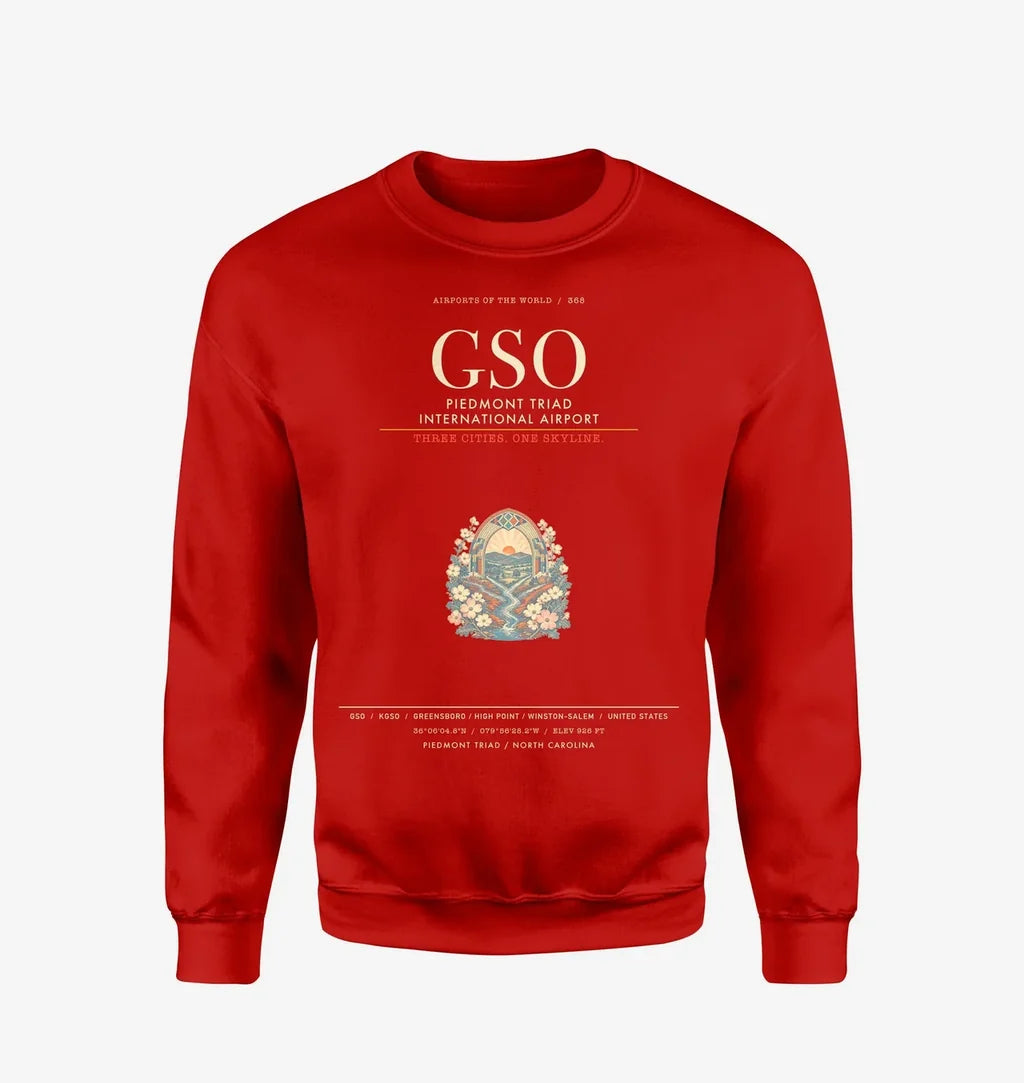 Piedmont Triad International Airport GSO Sweatshirt - Red