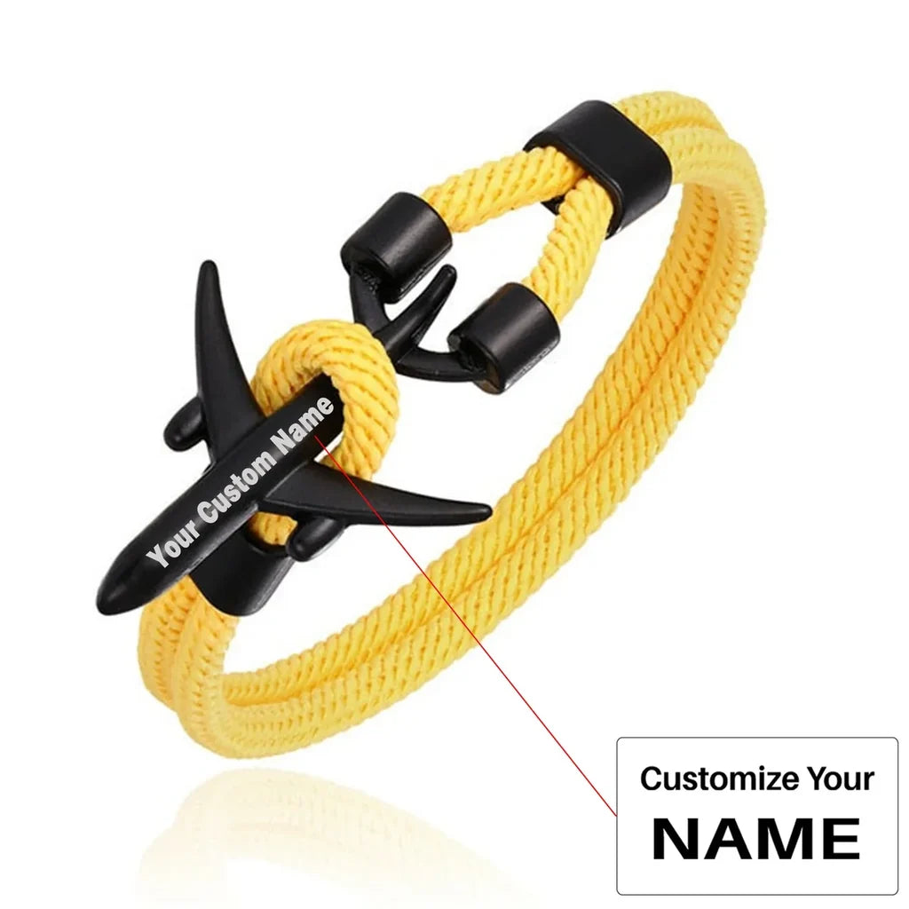 Customisable Airplane Shape Bracelet - view 6