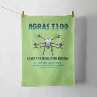 Thumbnail for DJI Agras T100 design on light green towel